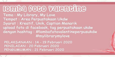 Perayaan Valentines Day di Perpustakaan UKDW