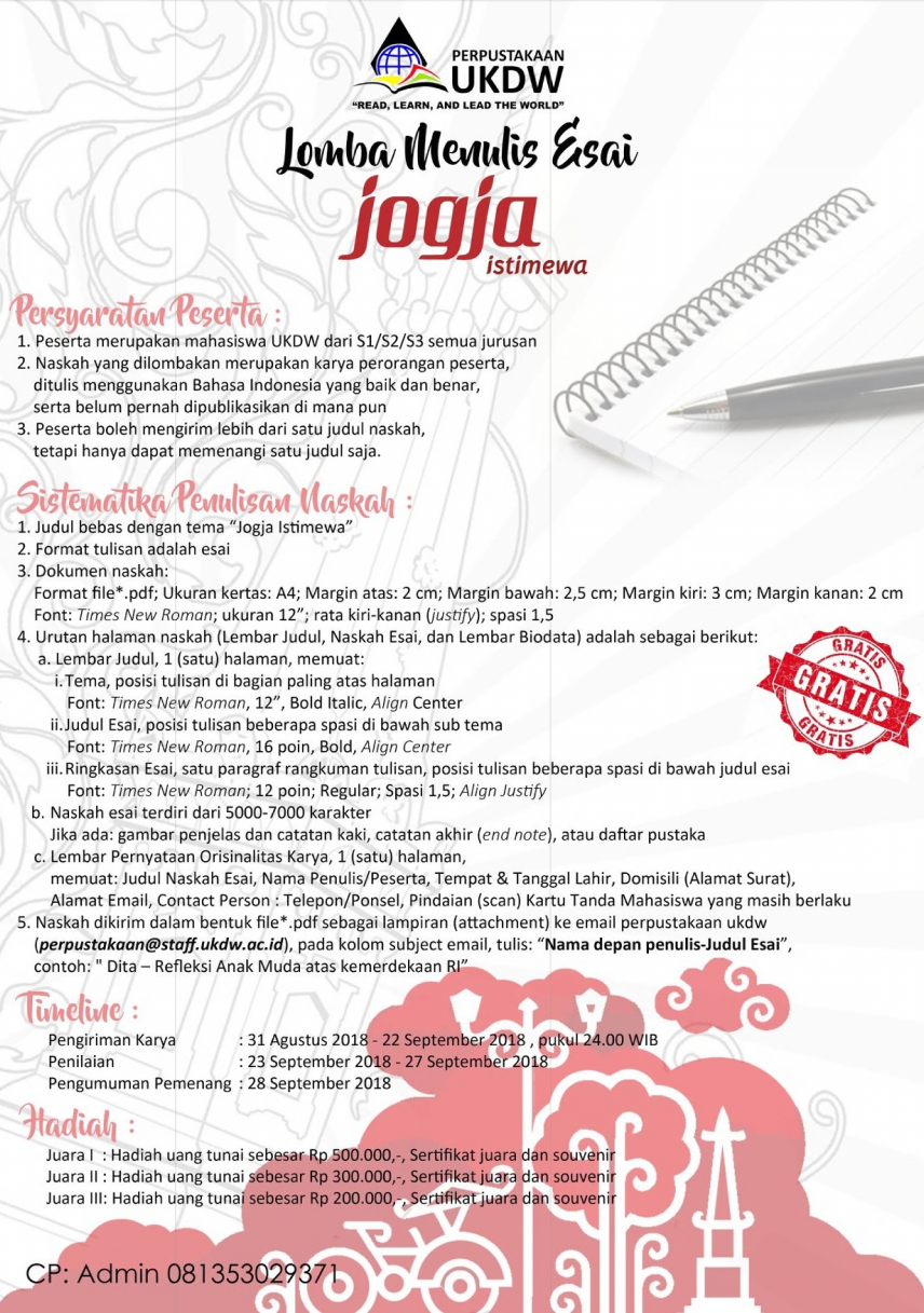 Lomba Esai Jogja Istimewa